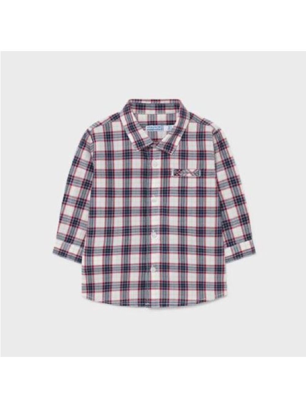 Mayoral Kids Checkered Button-Down Shirt - Blue, Red, White